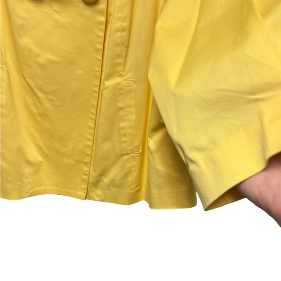 Sandro Yellow Short A-line Jacket Designer Double breast 4Big Buttons 3/4 Sleeve - Picture 8 of 11